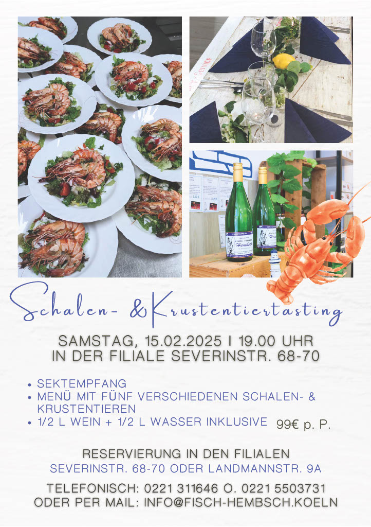 Schalen- und Krustentiertasting